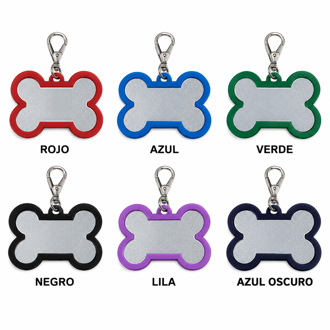 Id Bone For Pet Silver Color With Border Of Various Colors Size    45*30mm
